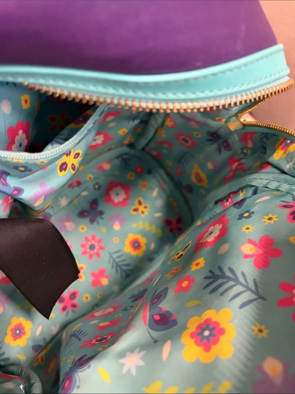 Disney Loungefly Encanto Purple Floral Mini Backpack